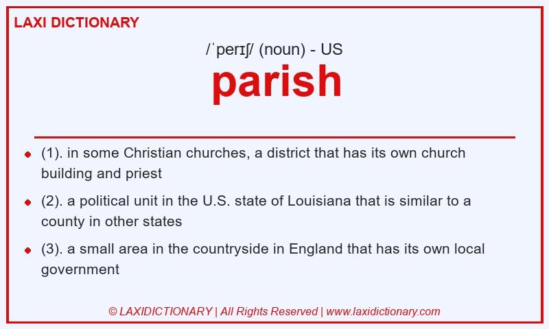 Definition parish in American English