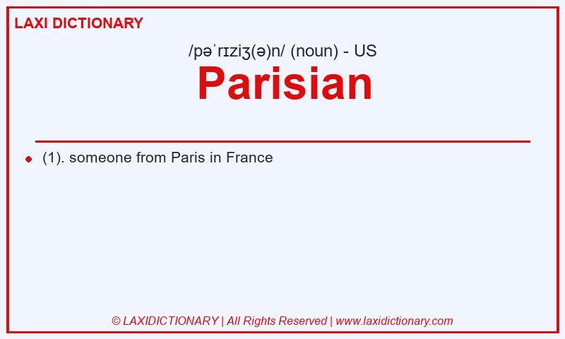 Definition Parisian in American English