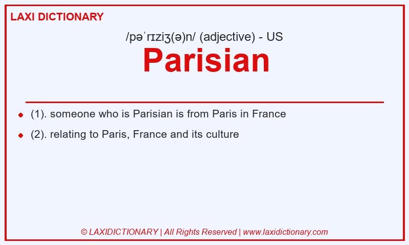 Definition Parisian in American English