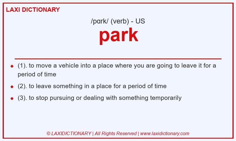 Definition park in American English