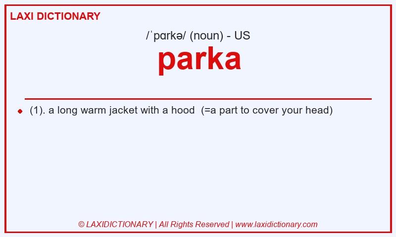 Definition parka in American English