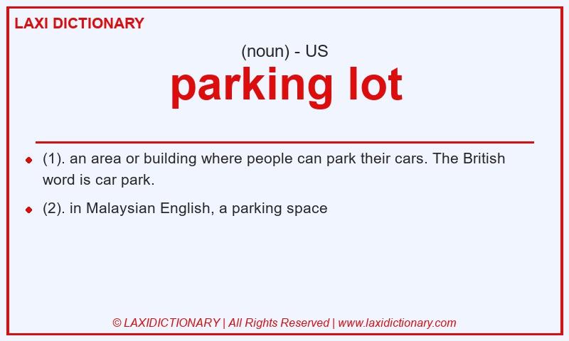 Definition parking lot in American English