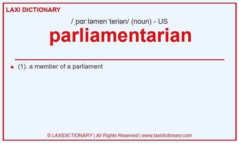Definition parliamentarian in American English