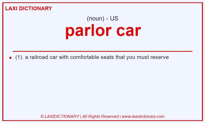 Definition parlor car in American English
