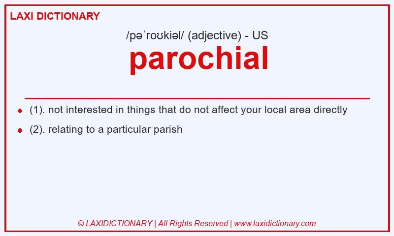 Definition parochial in American English