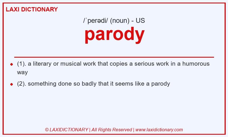 Definition parody in American English