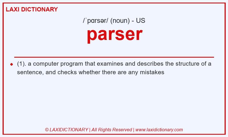 Definition parser in American English