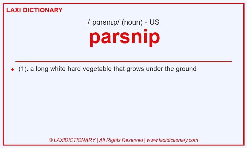 Definition parsnip in American English