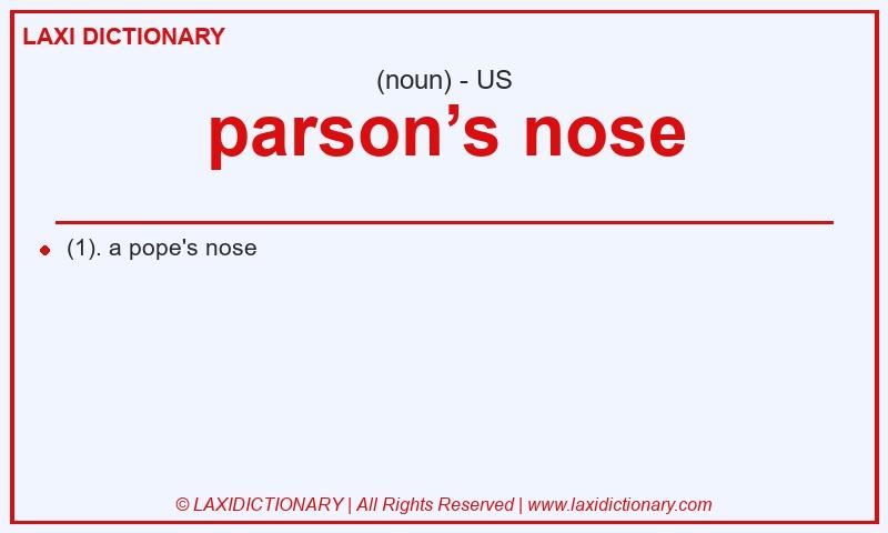 Definition parson’s nose in American English