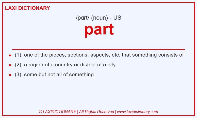 Definition part in American English