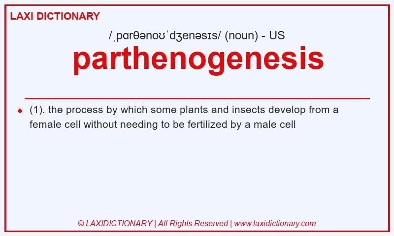 Definition parthenogenesis in American English