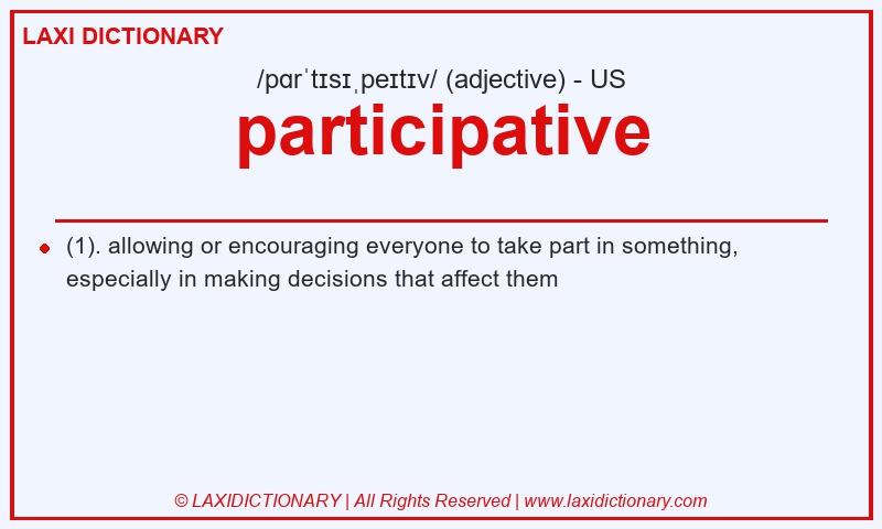 Definition participative in American English