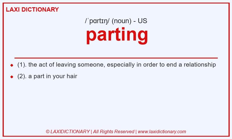 Definition parting in American English