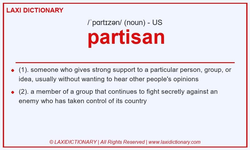 Definition partisan in American English