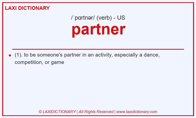 Definition partner in American English