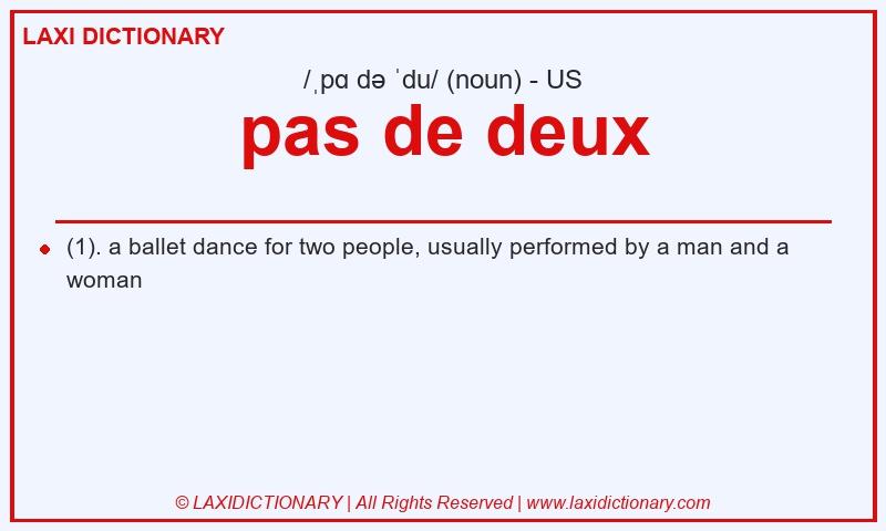 Definition pas de deux in American English