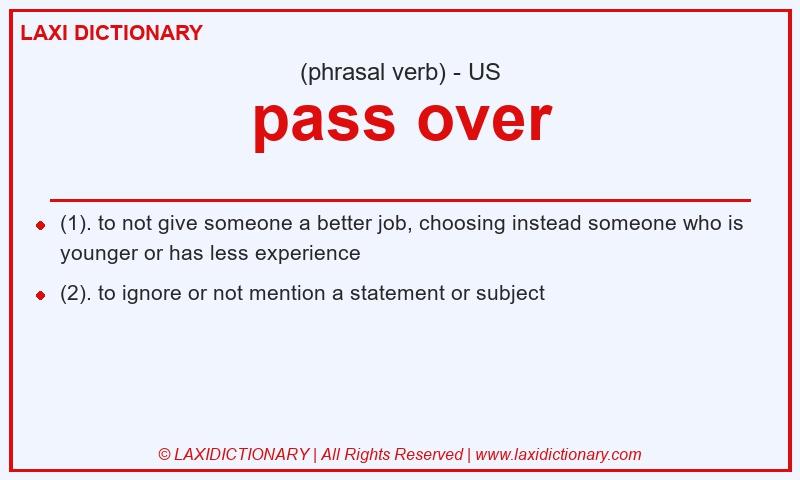 Definition pass over in American English
