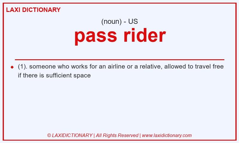 Definition pass rider in American English