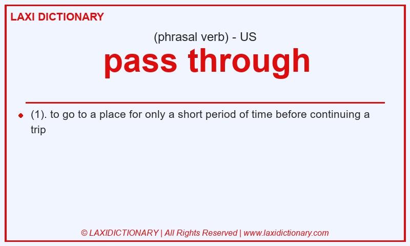 Definition pass through in American English