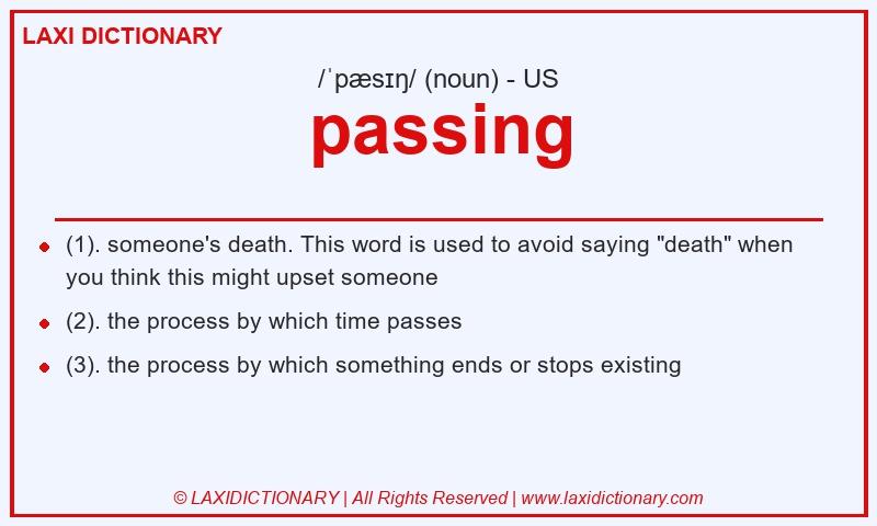 Definition passing in American English