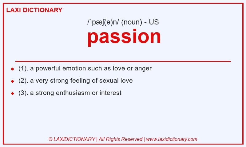 Definition passion in American English
