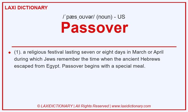 Definition Passover in American English