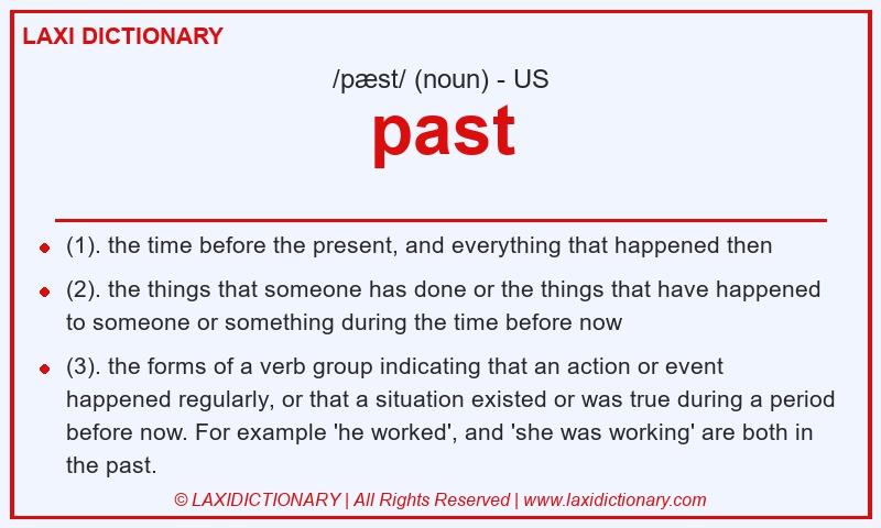 Definition past in American English