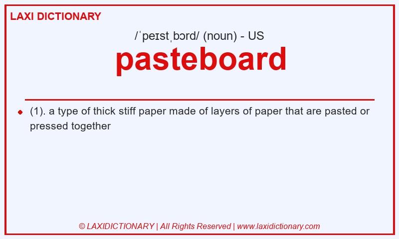 Definition pasteboard in American English