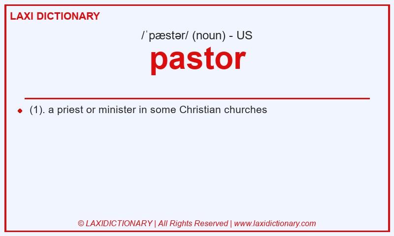 Definition pastor in American English