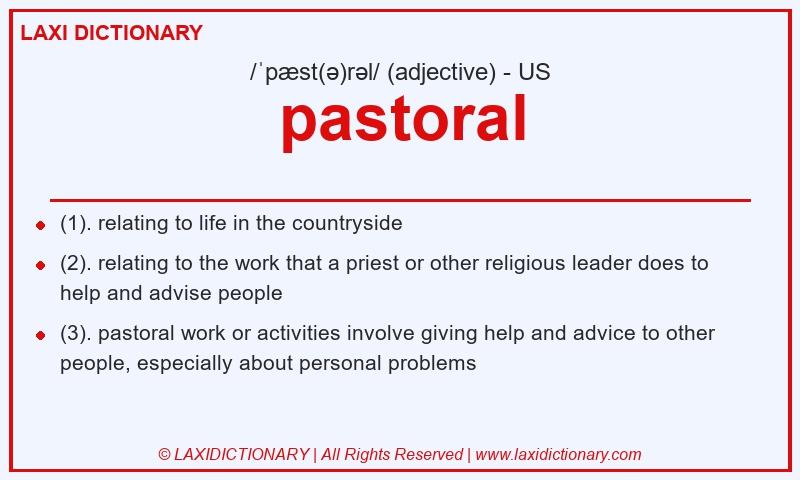 Definition pastoral in American English