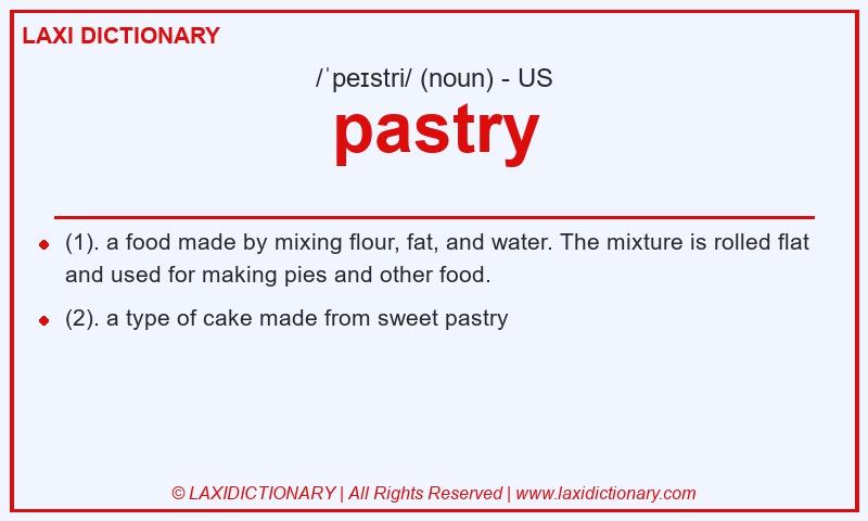 Definition pastry in American English