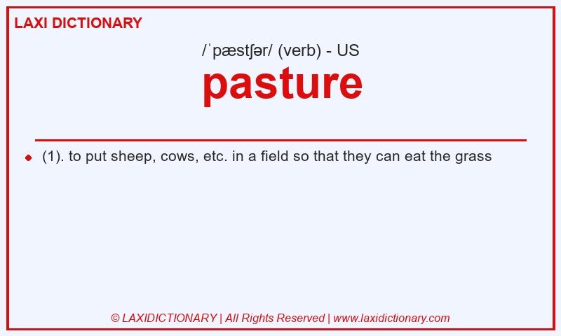 Definition pasture in American English