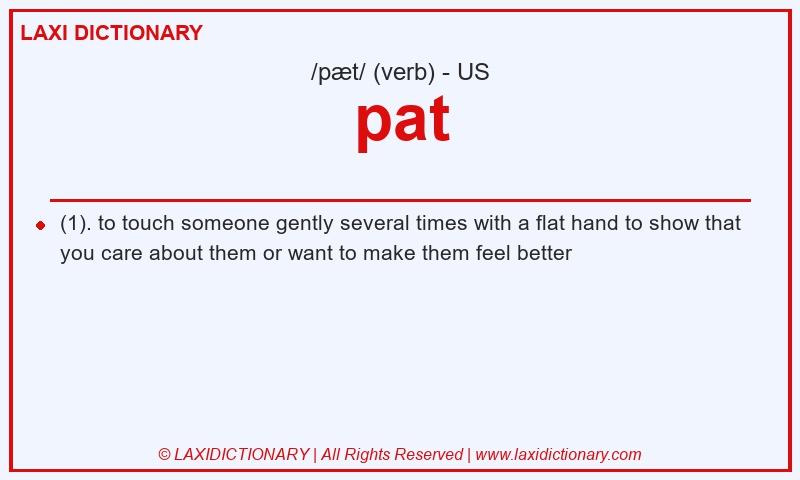 Definition pat in American English