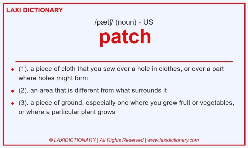 Definition patch in American English