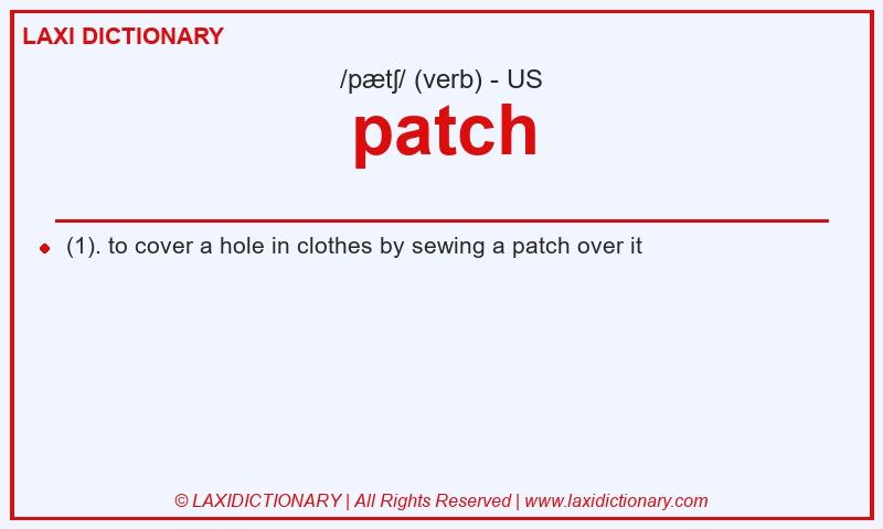 Definition patch in American English