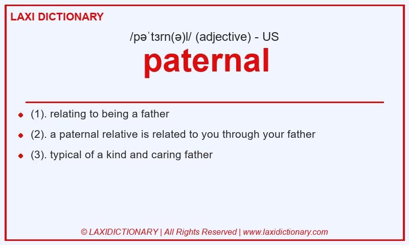 Definition paternal in American English
