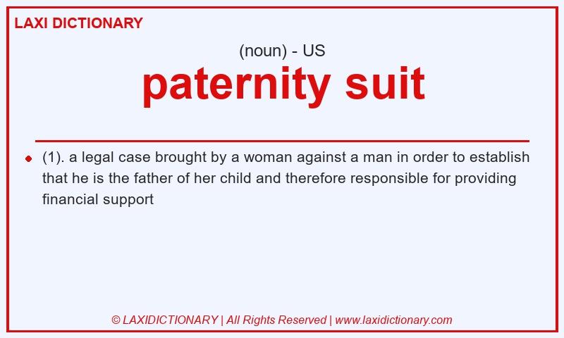 Definition paternity suit in American English