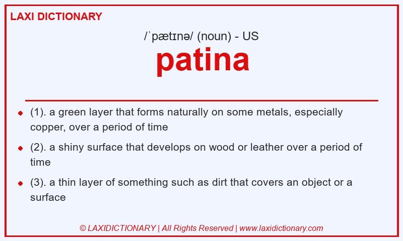 Definition patina in American English