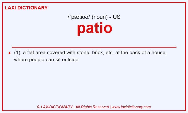 Definition patio in American English