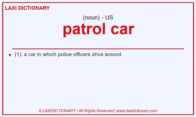 Definition patrol car in American English