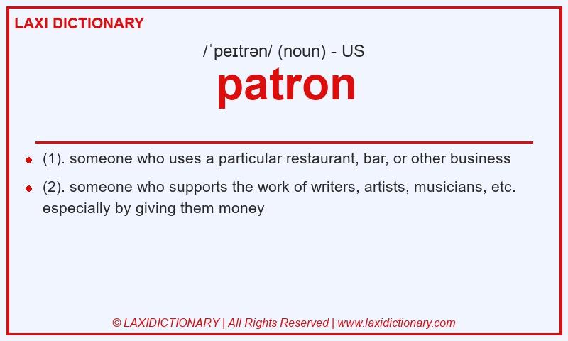 Definition patron in American English