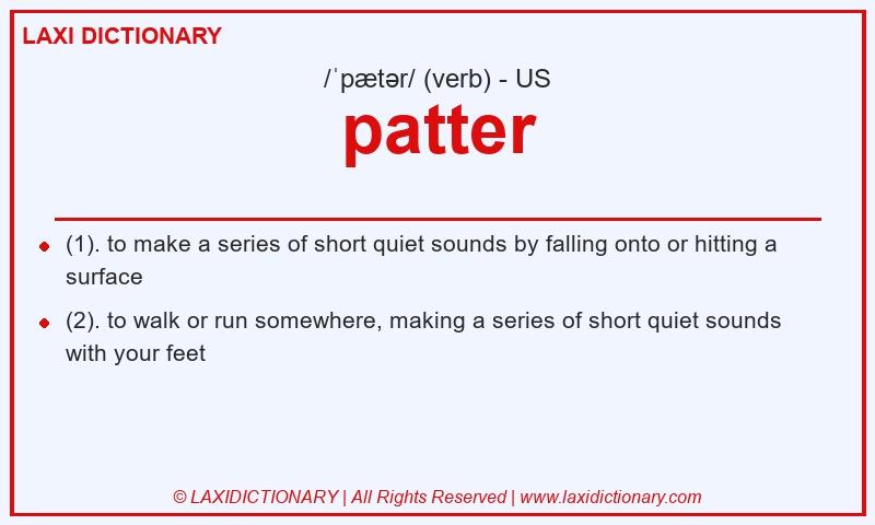 Definition patter in American English