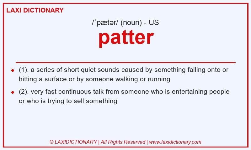Definition patter in American English