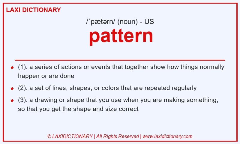 Definition pattern in American English