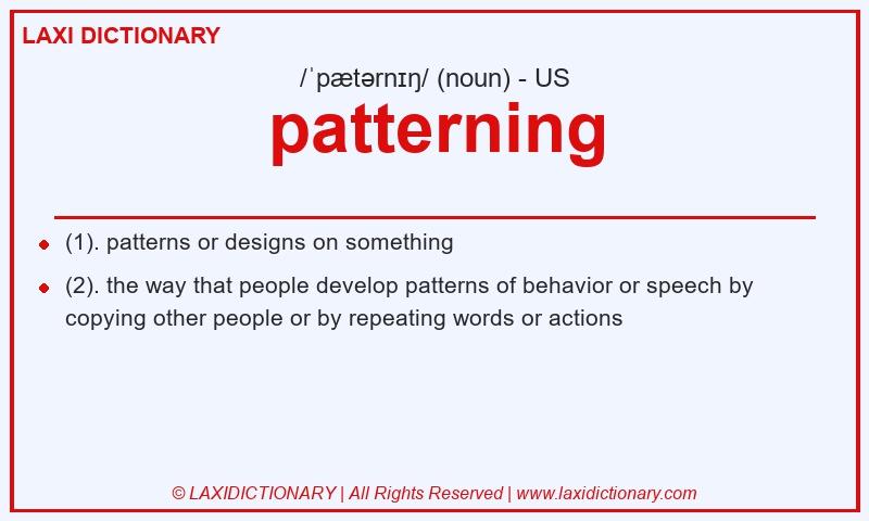 Definition patterning in American English