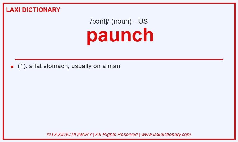 Definition paunch in American English