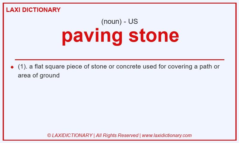Definition paving stone in American English