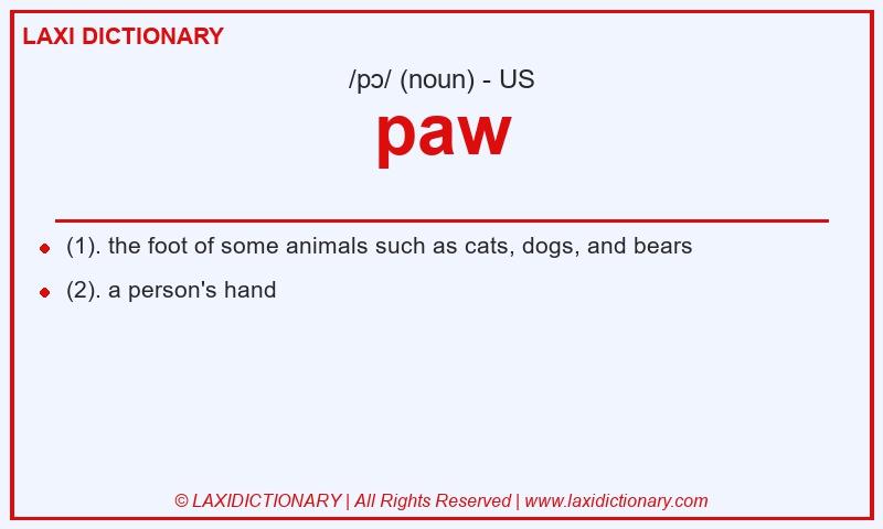 Definition paw in American English