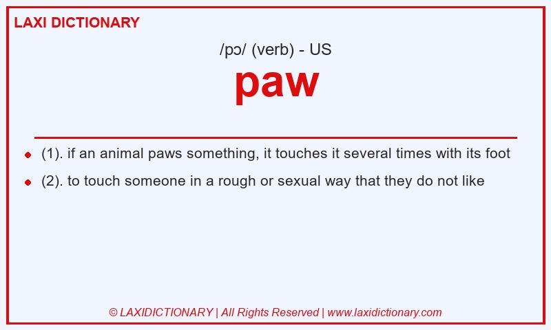 Definition paw in American English