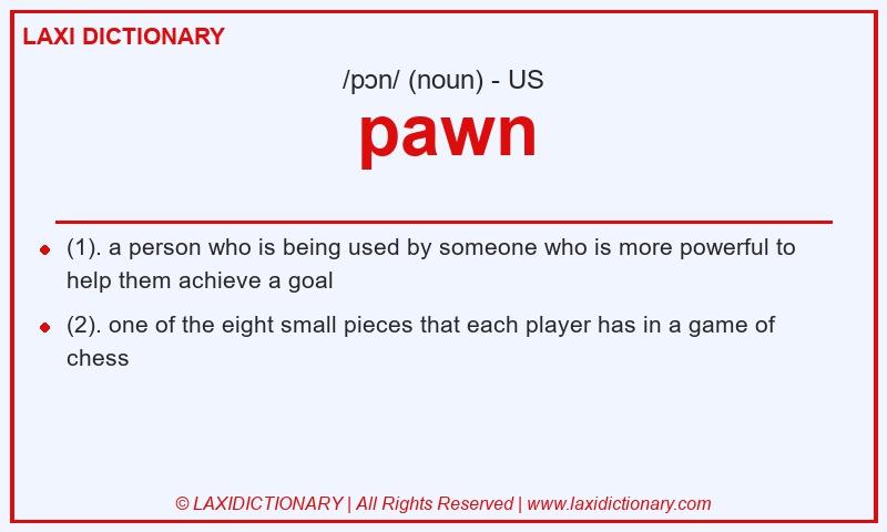 Definition pawn in American English